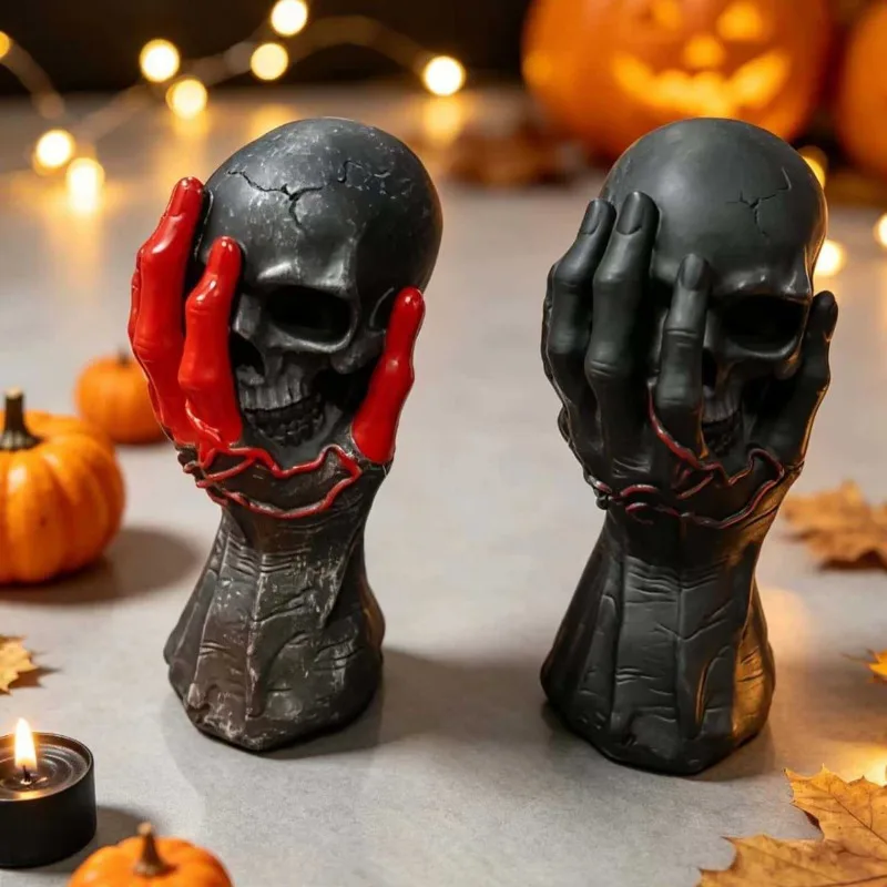 2026 Cross-border New Halloween Gothic Berserk Hand Vinyl Crafts Ornament Home Decoration