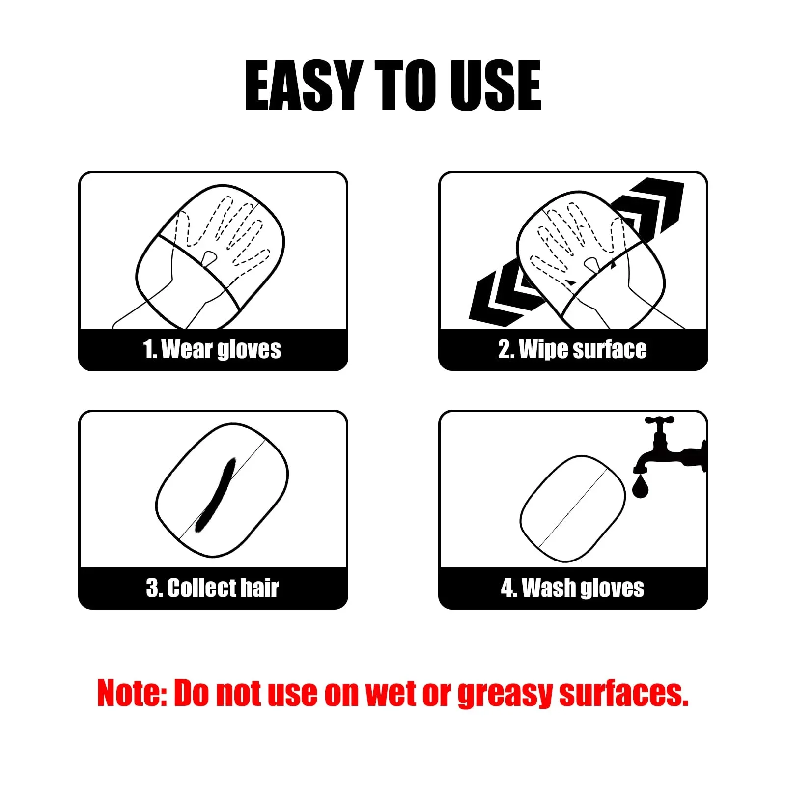 أداة إزالة شعر الحيوانات الأليفة، قفازات إزالة ثابتة قابلة لإعادة الاستخدام، قفازات تهذيب على الوجهين للحيوانات الأليفة، تزيل شعر فرو الحيوانات الأليفة للسجاد