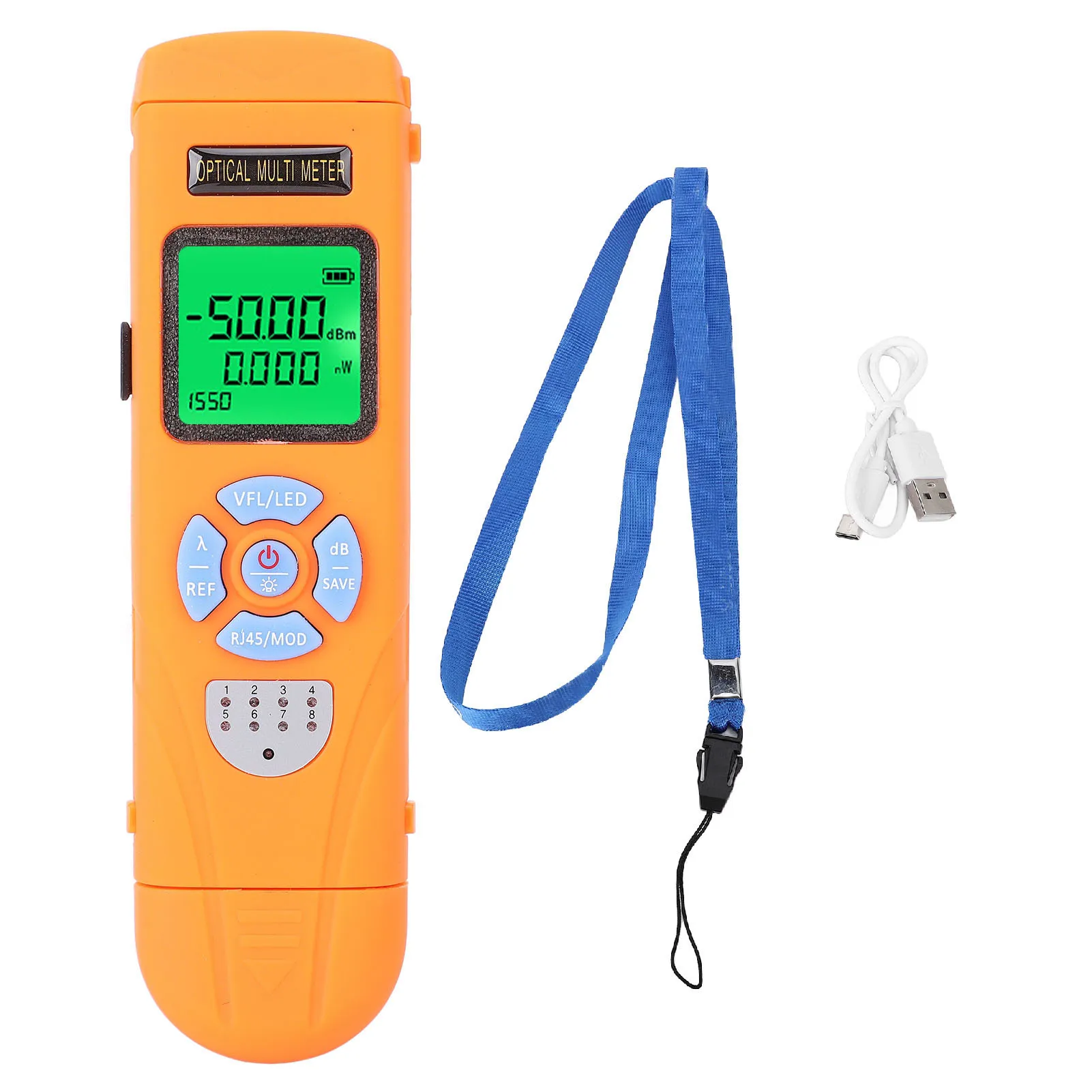 جهاز اختبار بصري -70-+10dBm 10 أطوال موجية محدد الأعطال البصرية أداة اختبار بصرية لقياس الطاقة الضوئية