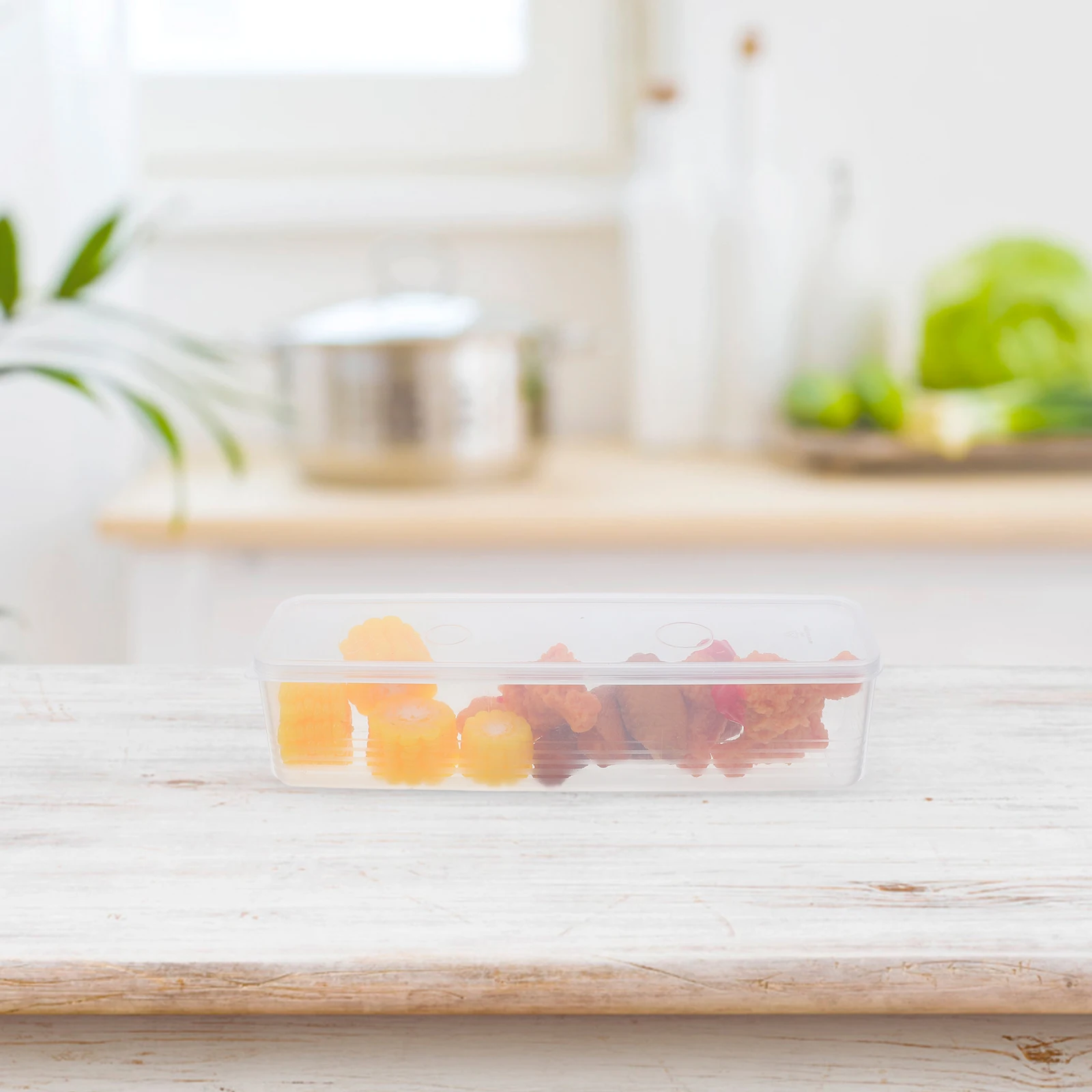 

1pcs Fresh-Keeping Storage Airtight Container Pantry Organizer Long Food Storage Pantry Shape Kitchen Fridge Food Preservation