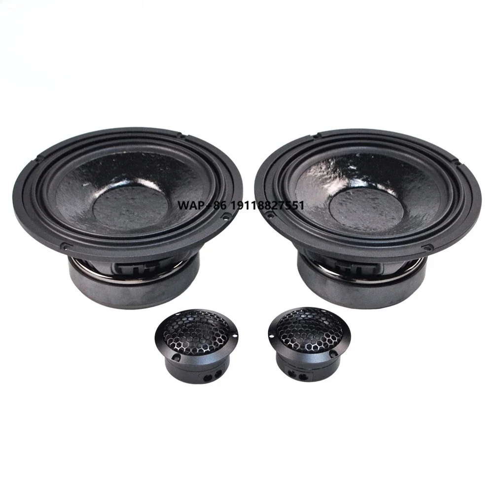 RP6A Car Speaker 6.5 Inch 2-way 4ohm  Component Speaker Set Round Speaker for Car Audio Upgrading Bass Tweeter