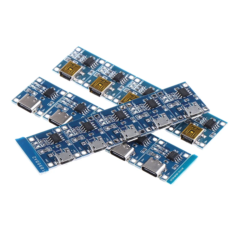 5 PCS 5V 1A TYPE-C Micro USB 18650 TC4056A Lithium Battery Charging Board TP4056