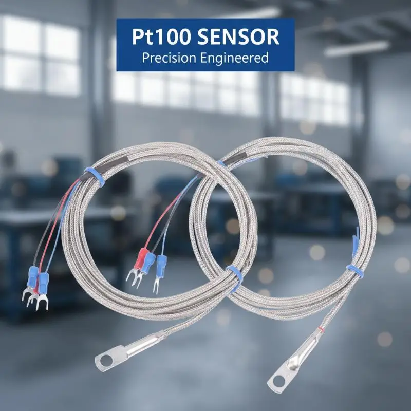 Pt100 Thermal Resistance Temperature Sensor 1PC Surface End Gasket Probe High Accuracy Measurement for Equipment