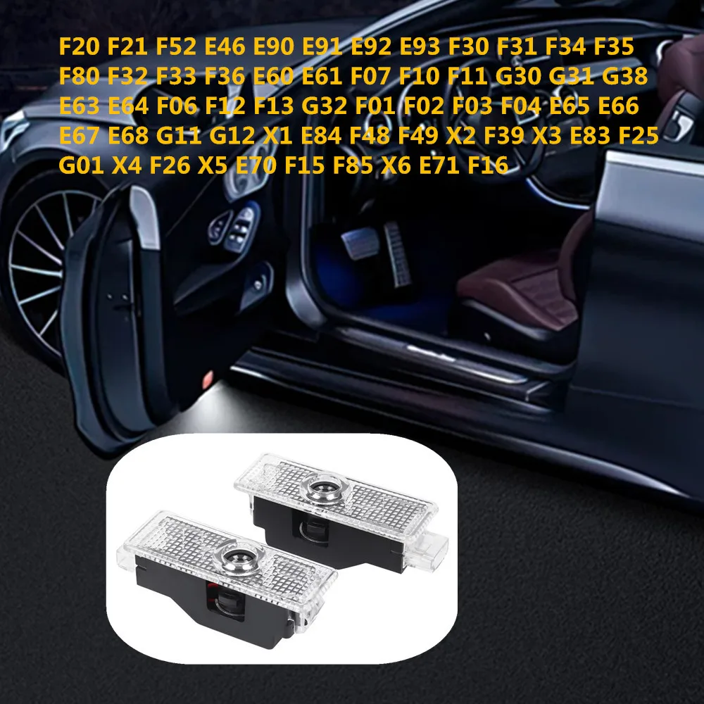 2X новый светодиодный автомобильный дверной проектор Ghost Shadow, приветственный свет, аксессуары для BMW E46 E60 E90 F10 F30 F20 E87 E91 E92 X5 F15 E70 F11 2X новый светодиодный автомобильный дверной проектор Ghost Shadow, приветственный свет, аксессуары для BMW E46 E60 E90 F10 F30 F20 E87 E91 E92 X5 F15 E70 F11