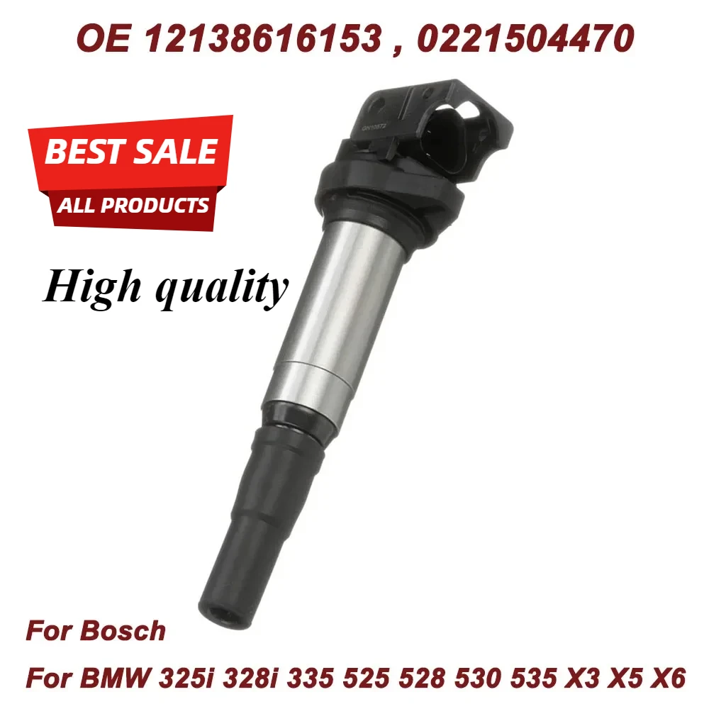 High Quality Ignition Coil 12138616153 12137594596 0221504470 For Bosch BMW E60 E61 F10 F18 F11 E39 F07 520I 523I 525I X3 X5 Z4