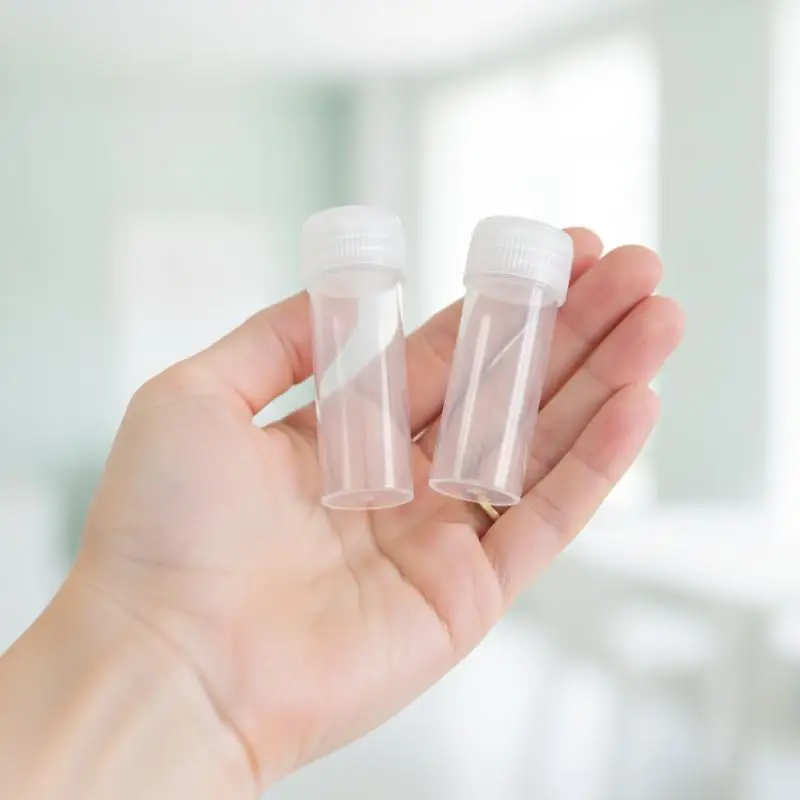 10/30/50/100Pcs Empty Small Plastic Storage Bottles Transparent Mini Vials for Liquid Beads Craft Sewing Supplies Organizer