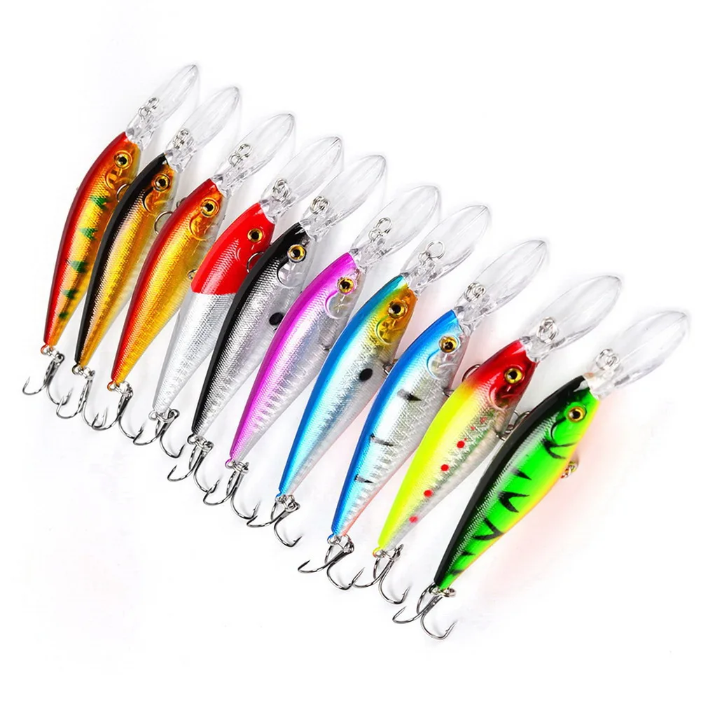 Minnow Lure 115mm 10.5g With Treble Hook 10 Colors Swimbait Lures Floating Crankbaits Fishing Lure For Bass Walleye Carp Tackle