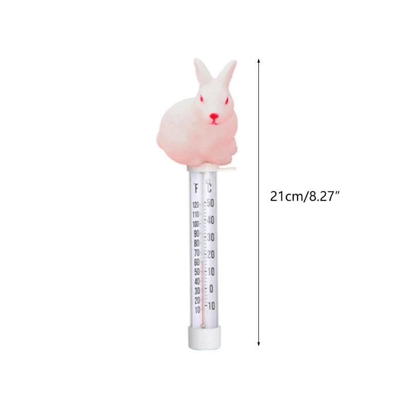 Floating Pool Thermometer Cartoon Animal Easy Read for Water Temperature with String for Outdoor Indoor Swimming Pools