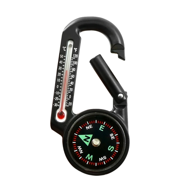 Carabiner Compasses with Thermometers, Multifunctional, Outdoor, Hiking, Camping