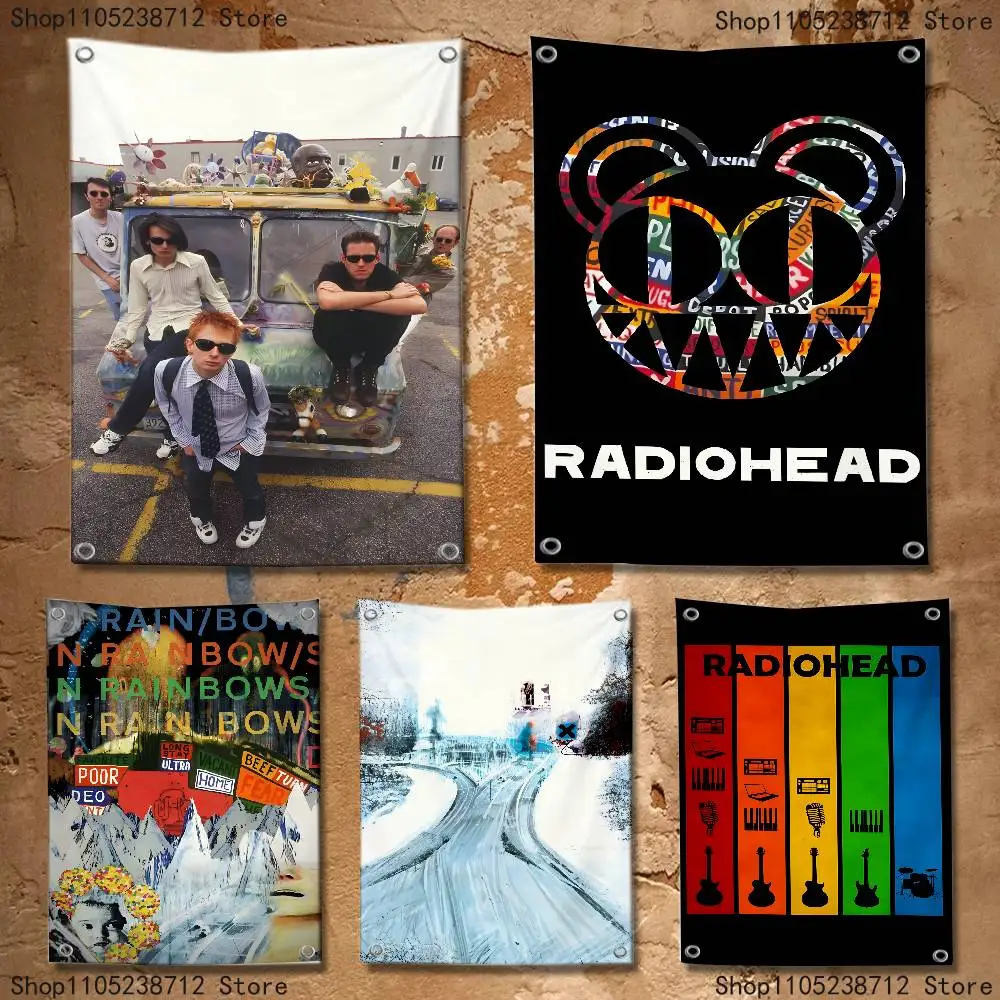 R-Radioheads Thom Y-Yorke High-Quality Flag Tapestry Banner Bedroom Living Room Bar Party Wall Decor Outdoor Use