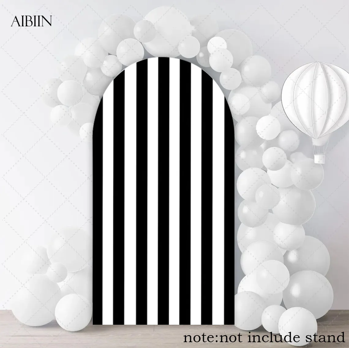 Cubierta de fondo de arco de campo de fútbol verde, cubierta de soporte de arco de rayas negras para fiesta de cumpleaños para niños y bebés