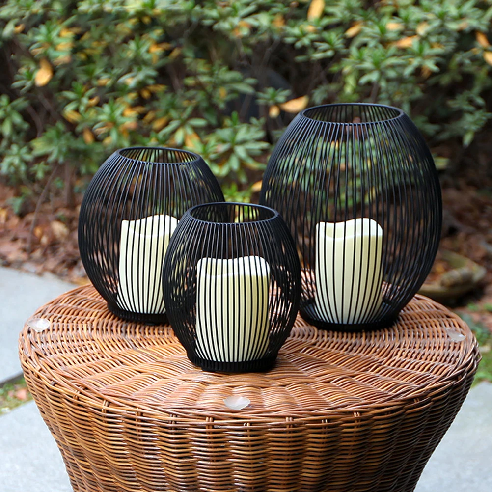 

Wrought Iron Candlestick L Size Holder For Wedding Party Decor Desktop Adornment Home Interior Outdoor Use Modern