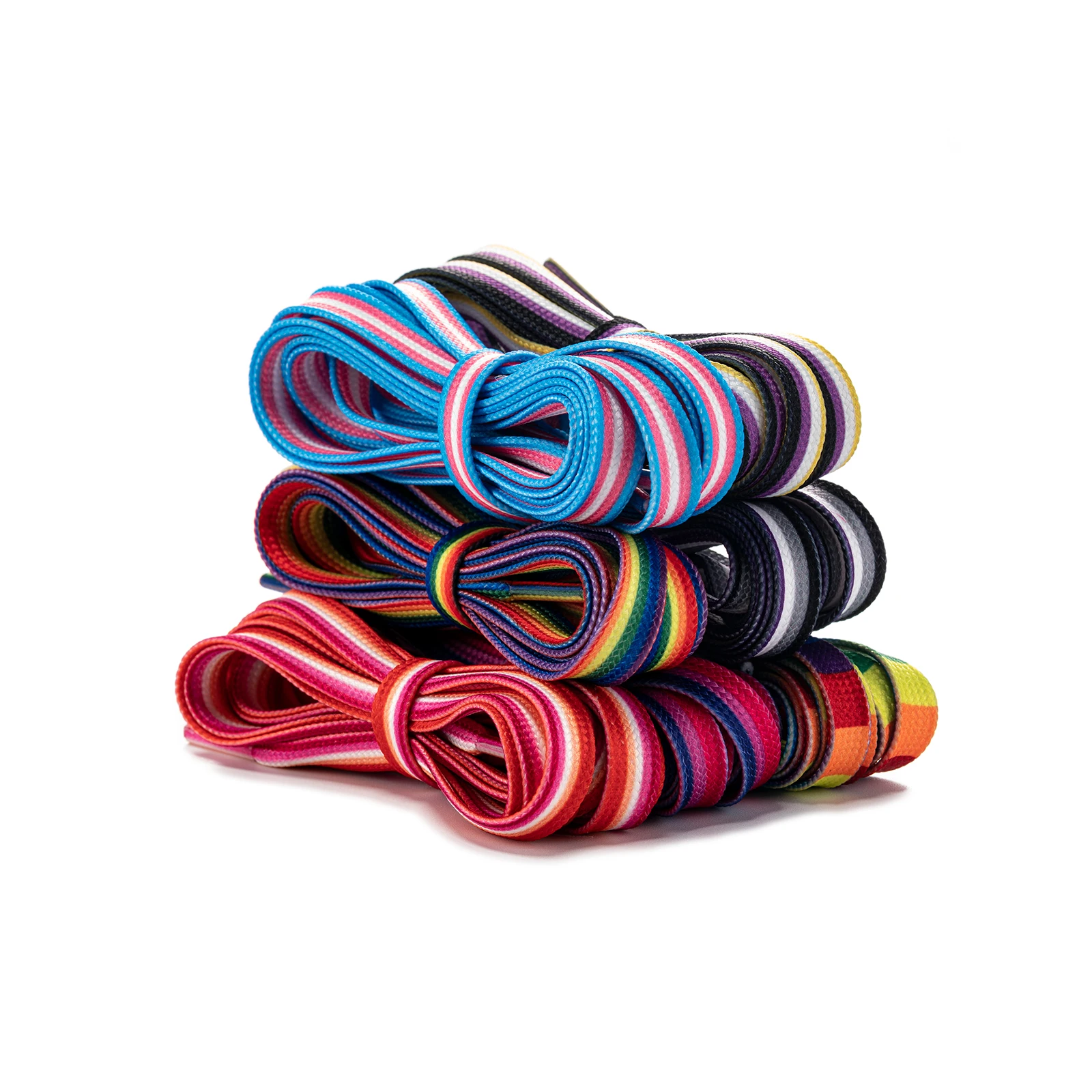 Rainbow Striped Shoe Laces, Laços do orgulho para o orgulho gay, Laces para desfiles