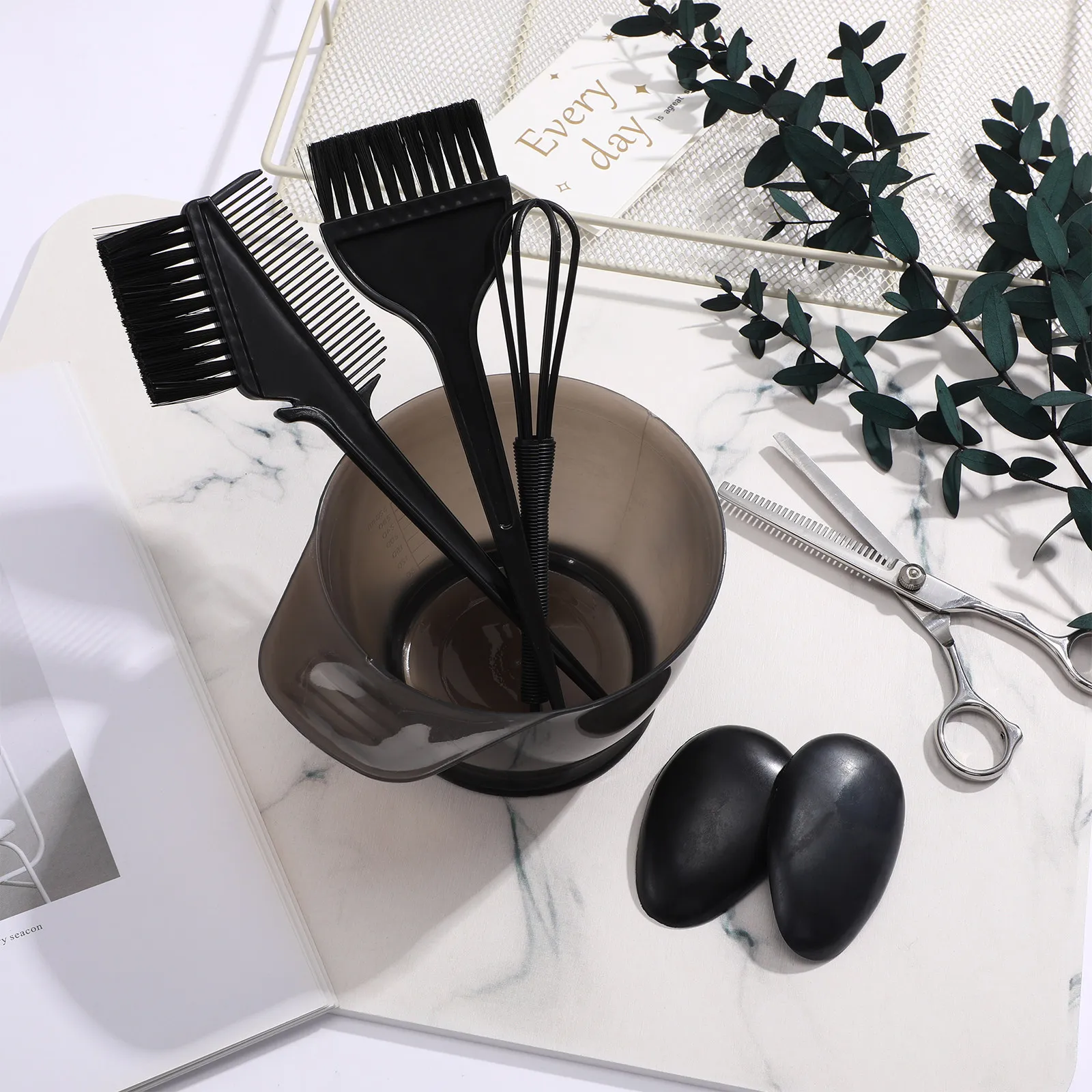 Complete Hair Dye Kit for Salon At Home Includes Dyeing Bowl Hair Brush Comb Mixer Reusable Washable DIY Coloring