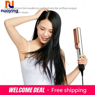 Secador de Pelo 2 en 1 de Alta Eficiencia, Plancha de Pelo con Iones Negativos para Cabello Seco y Mojado, Peinados Duraderos