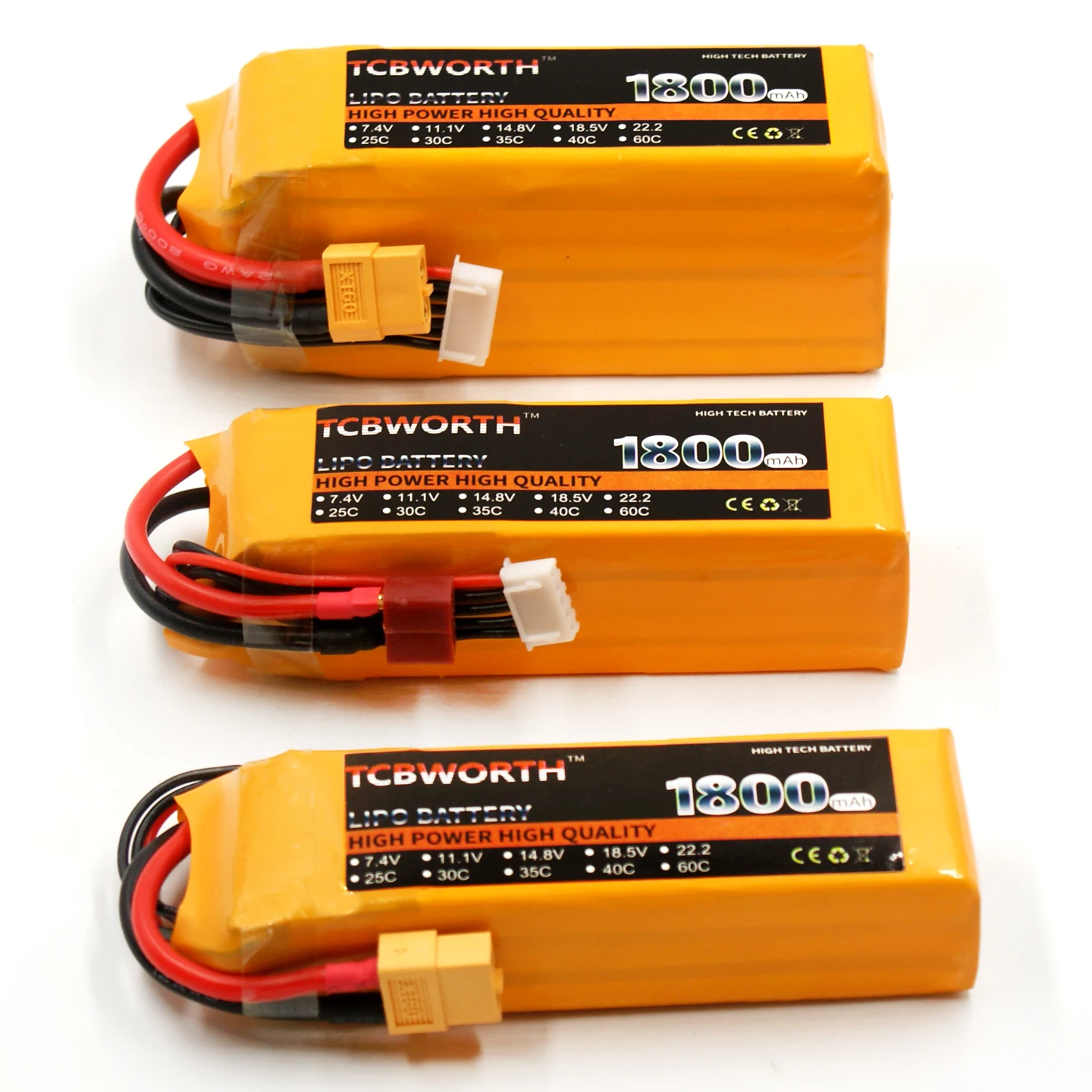 TCBWORTH RC Toys LiPo Battery 4S 14.8V 1800mAh 30C  40C 60C For RC Airplane Drone Quadrotor Car Boat  RC Battery LiPo 14.8V