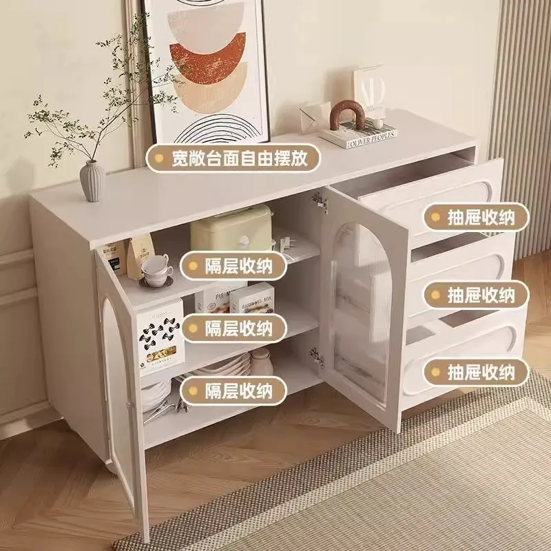 Solid wood dining side  Slate living room wine  Tea  Multifunctional kitchen storage