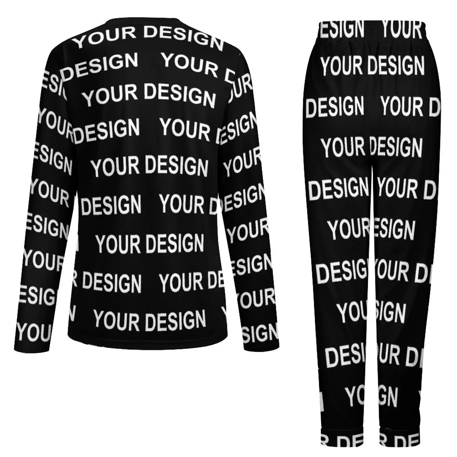 Add Design Customized Pajamas Custom Made Your Image Two Piece Aesthetic Pajama Sets Lady Long Sleeve Fashion Oversize Sleepwear