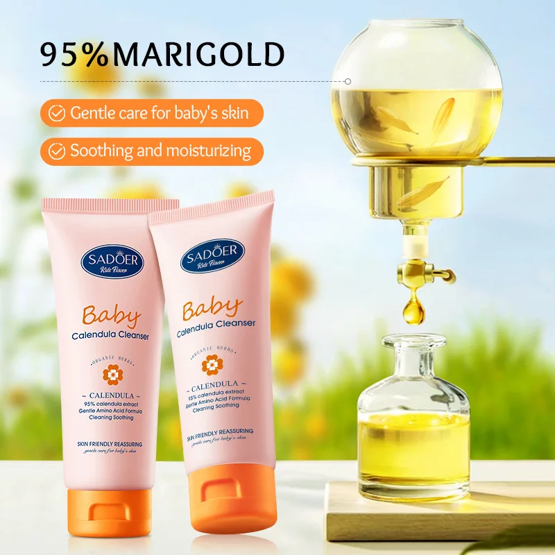 

2025 New Calendula Amino Acid Cleansing Milk SADOER Children's Soothing Cleansing Milk