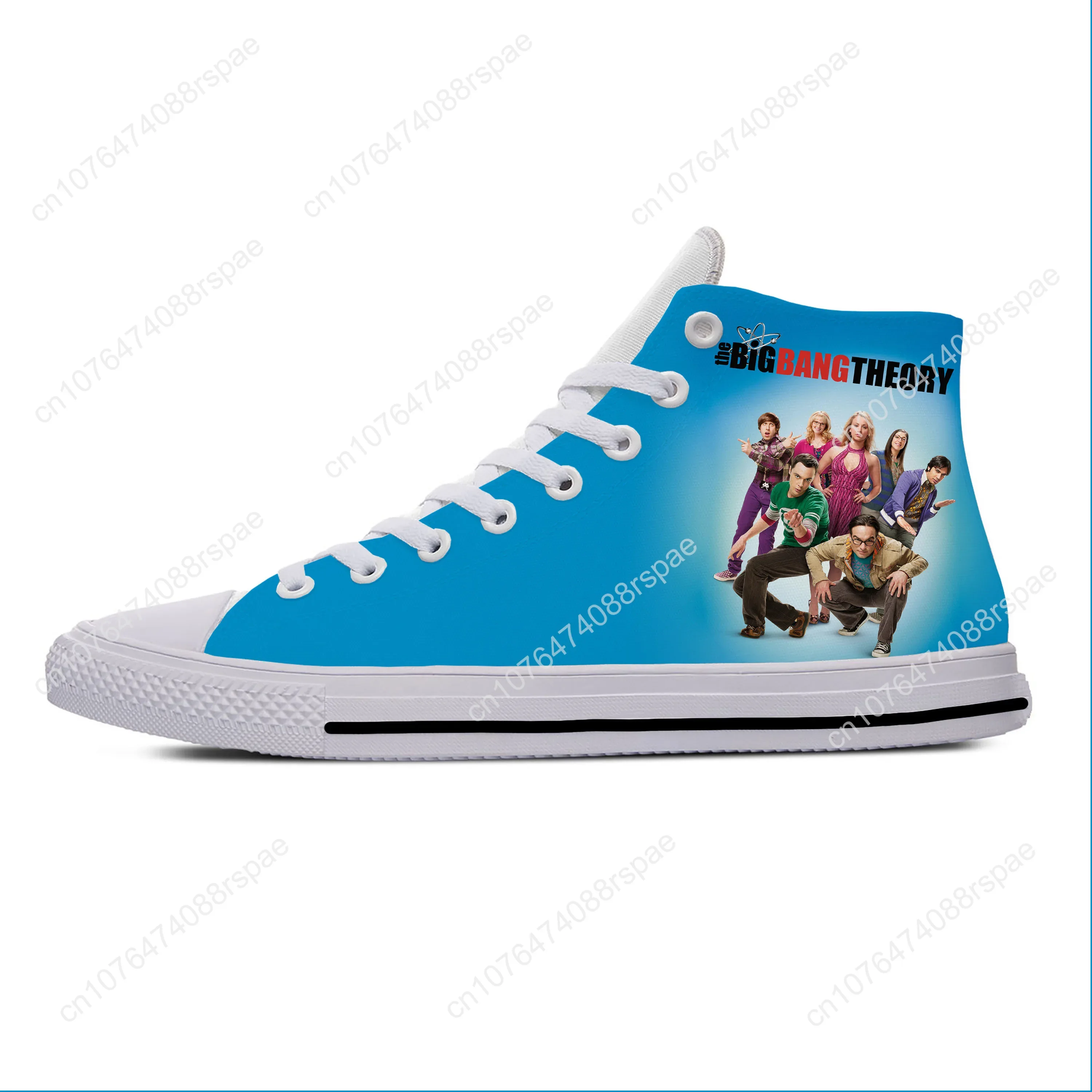 The Big Bang Theory Bazinga Sheldon Fashion Funny Casual Cloth Shoes High Top Lightweight Breathable 3D Print Men Women Sneakers