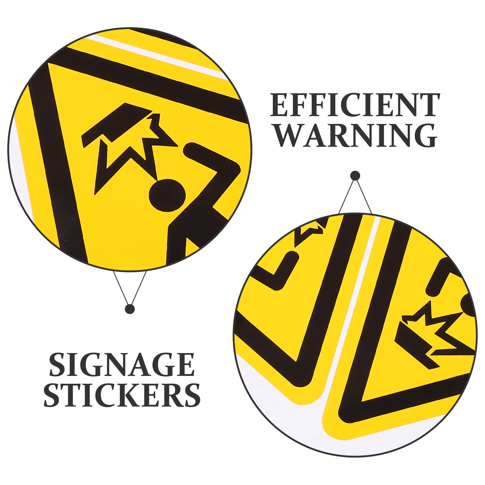 2 Pcs Bump Warning Sign Caution Stickers Touch Adhesive Pvc Wall Self Safety Signs Watch Your Head Decal