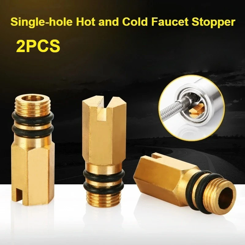 

Faucet Inlet Plug M10 Hot Cold Water Faucet Inlet Plug Kitchen Fixture Flexible Pipe End Cap Kitchen Bathroom Accessories 2pcs