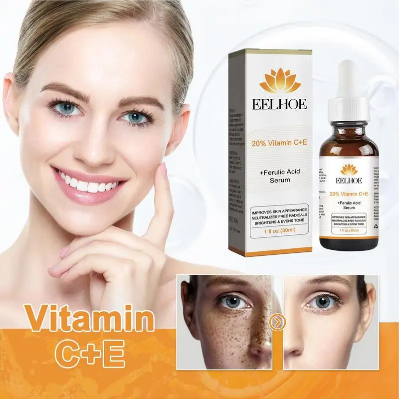 

Vitamin C E Serum Original Liquid Anti-Wrinkle Ferulic Serums Lifting Moisturizing Skin Care Natural Cosmetic Reduce Dark Spots