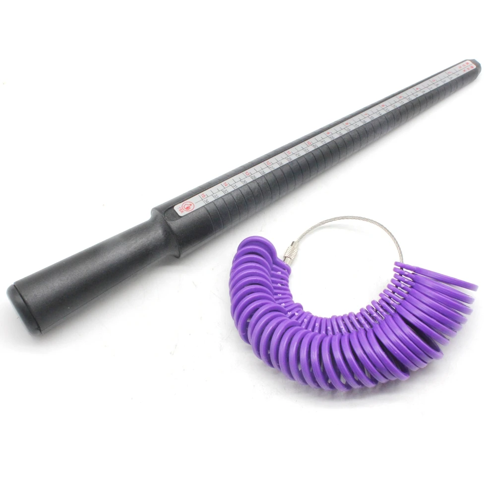 Plastic Ring Sizer Stick US/UK/EU/JP Sizes Finger Gauge for Jewelers Professional Jewelry Measuring Tools