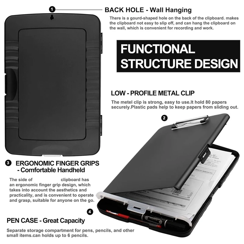 Clip Board Organizer Zwischen ablagen mit Speicher Pflege Zwischen ablage faltbare Datei Ordner Kunststoff Zwischen ablage langlebig einfach zu installieren