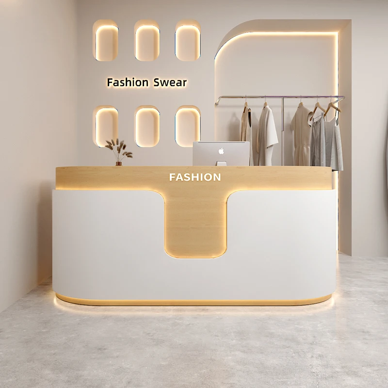 المدخل مقعد مكتب الاستقبال مكتب مذاكرة مكتب الاستقبال تصفيف الشعر Infodesk مكتب Bancone Per Negozio الأثاث الفاخر #3