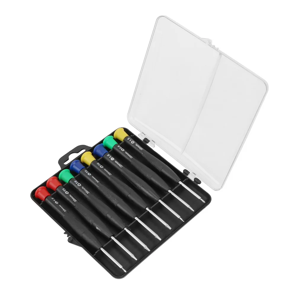 DIYWORK-Magnetic Screwdriver Set, Phone Repair Tool para Relógio e Relógio, Precision Screw Driver, Ferramentas de Manutenção, 8 PCs/Set