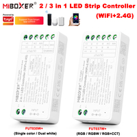 Miboxer FUT035W+ 2In1 FUT037W+ 3In1 WiFi+2.4GHzRF Tuya Smart Controller for Single/Dual Color RGB RGBW RGBCCT Led Strip light