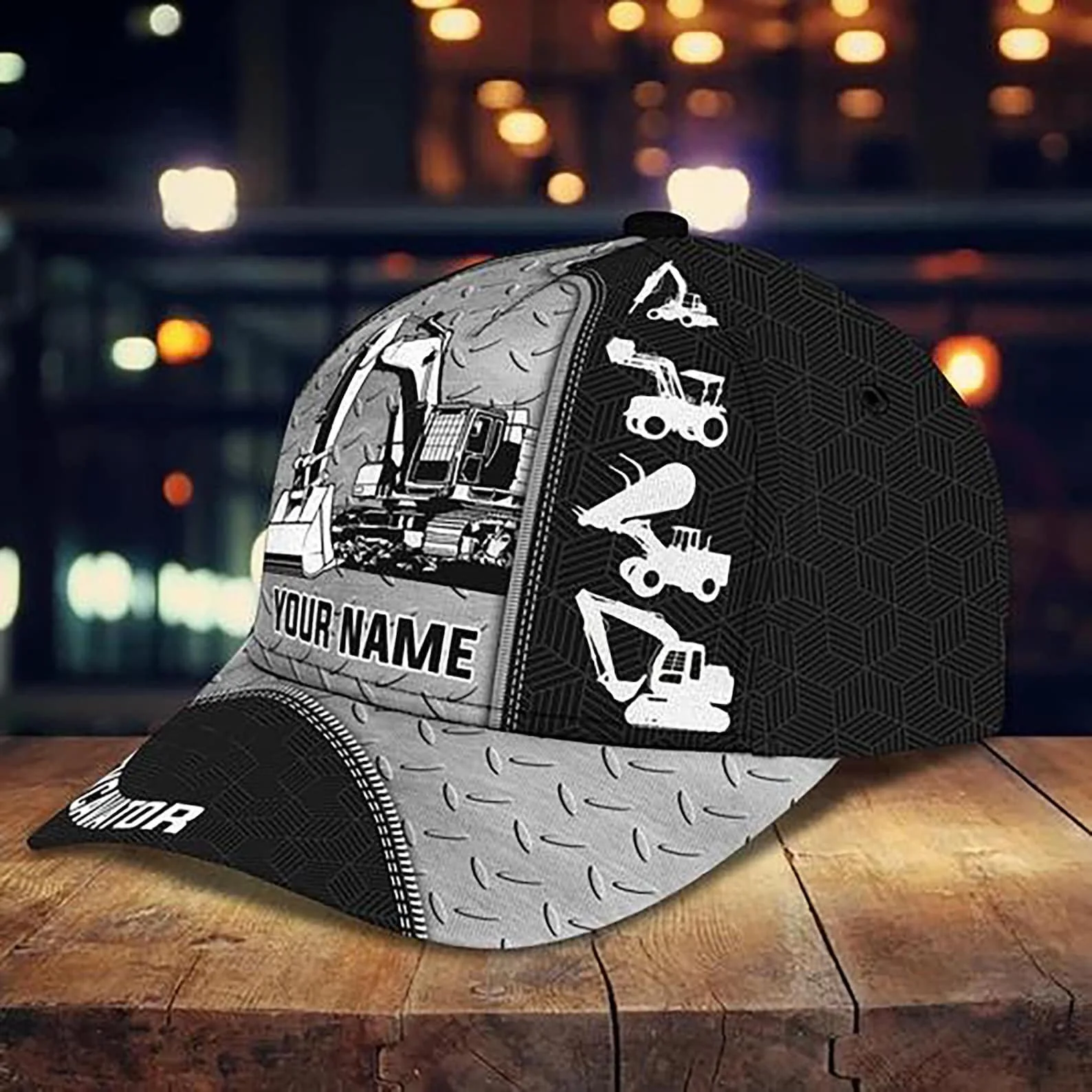 Custom Customizable Name Excavator Classic Cap – Add Your Personal Touch With A Name Durable Cap, Perfect For Everyday Wear.