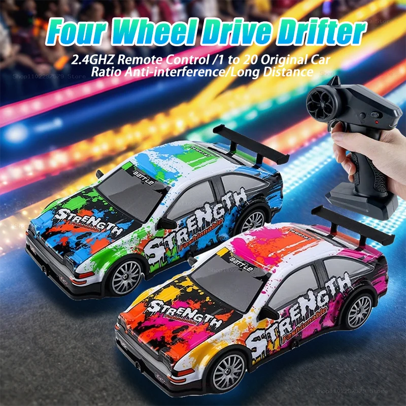 

AE86 1:20 4WD 2.4G Electric Drift Car High Speed Remote Control GTR Vehicle Children Desktop Competition Toy Collectibles Gifts