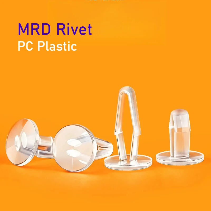 PC Plastic Transparent LED Mounting Rivet PC Board Fasteners Ballet Rivet Car Clips, MRD Type Direct Insert Snap Rivets