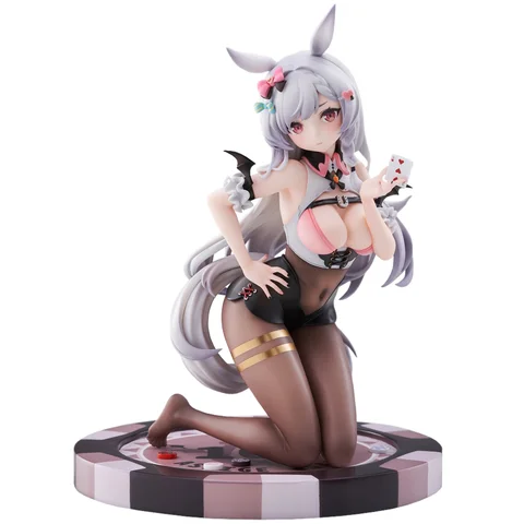 Original illustration girls series anime figurine Sexy Bunny Girl Ashigechan Kneeling Action Figure Toy Collection Model Doll