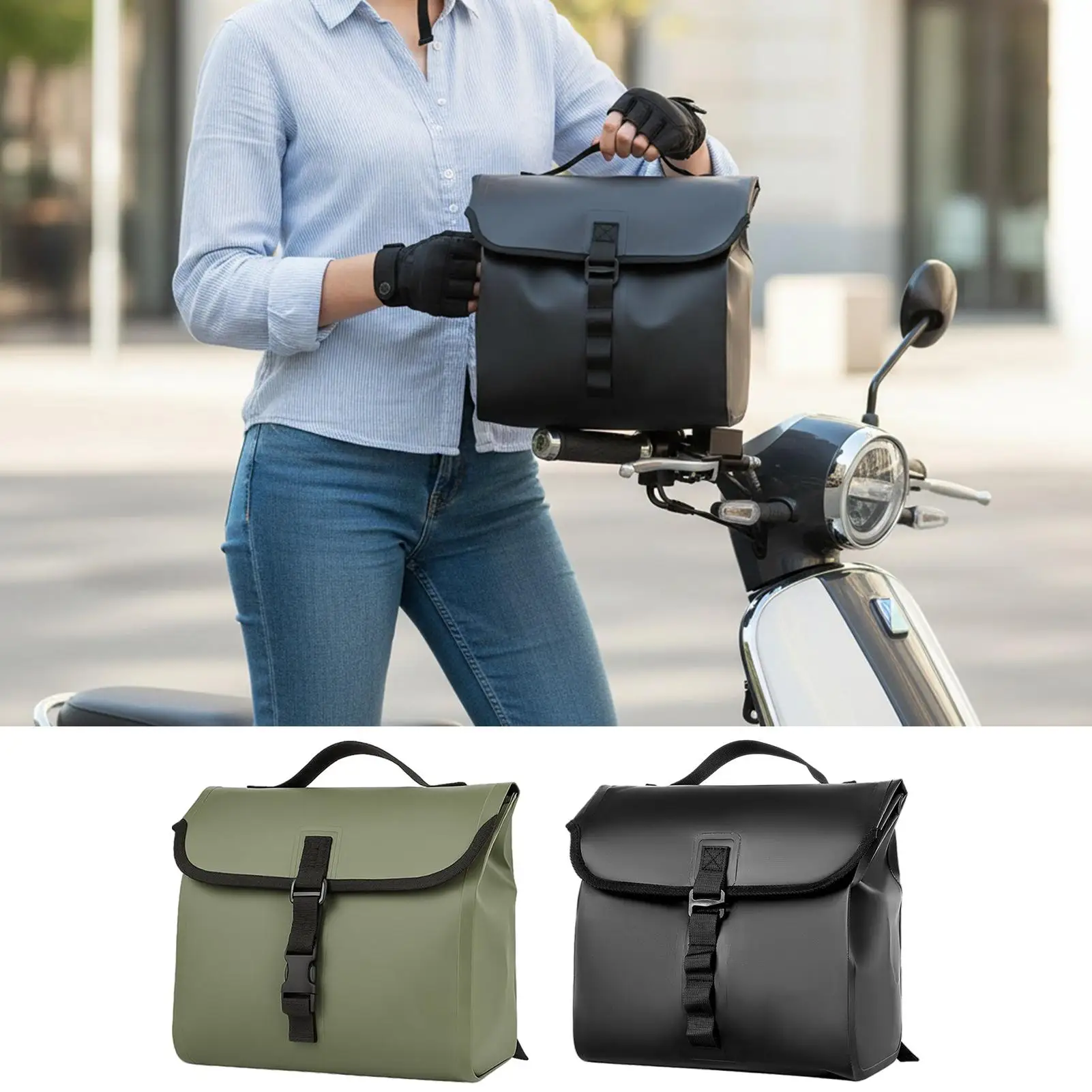 

Motorcycle SaddleBag Universal Side Bag Motorcycle Front Seat Tail Bag for Phone Card Drinks Bottle Key Camera Highway Daily