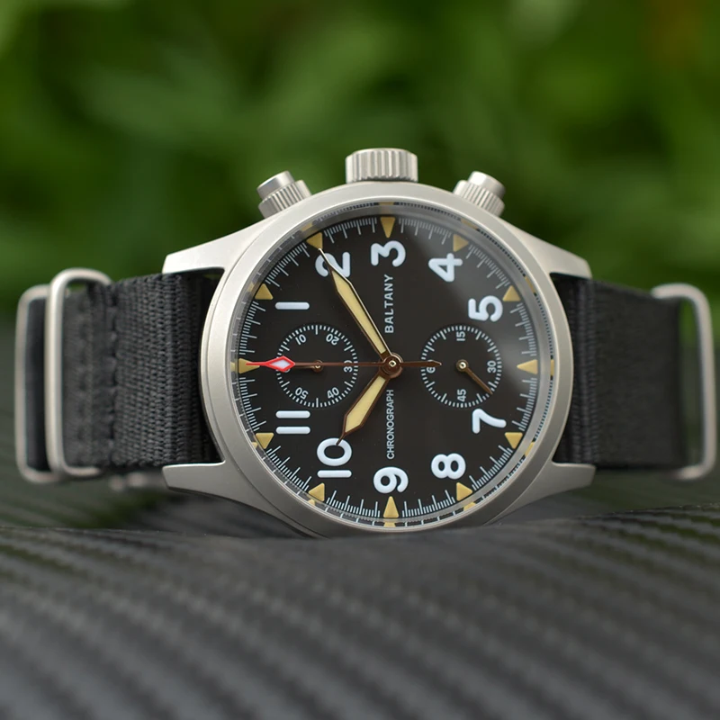 Baltany S5033 Chronograph Watch Man Pilot Watch Waterproof 100MM Sapphire Stainless Steel 39MM Quartz Military Watches For Man - view 4