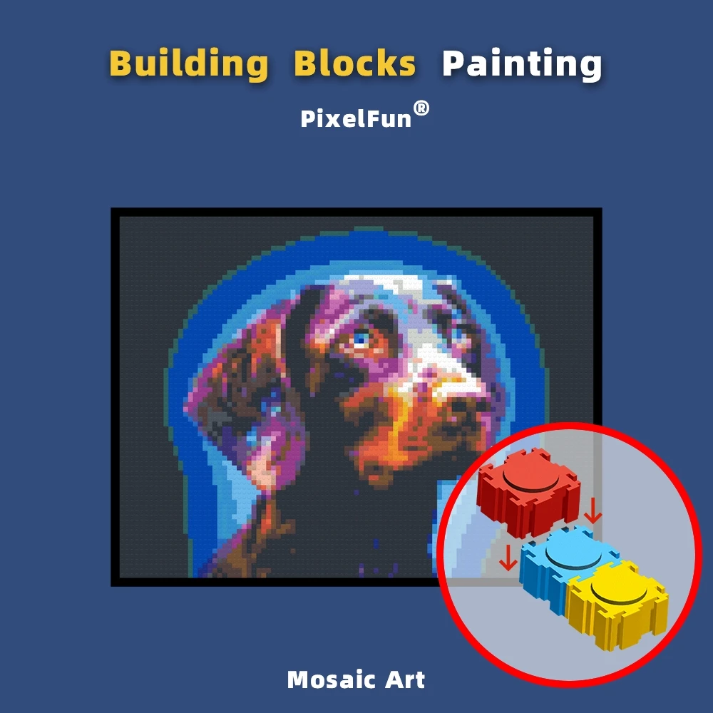 Realistic Dog Diy Building Blocks Painting Mosaic Pixel Art Photo Custom Home Decoration Birthday Christmas Gifts for Pet Owners