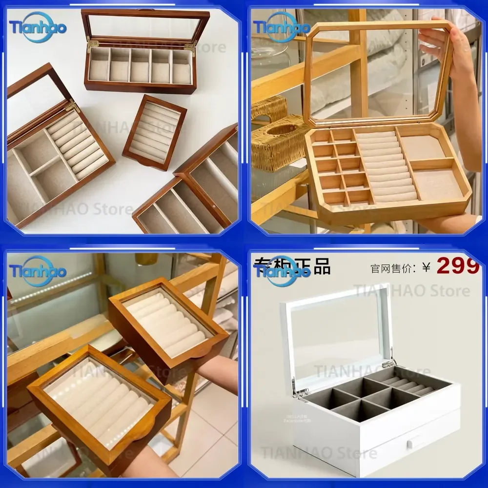 Luxury Wooden Watch Box Case Organizer for Women with 5 Slots Personalized Display Storage Packing