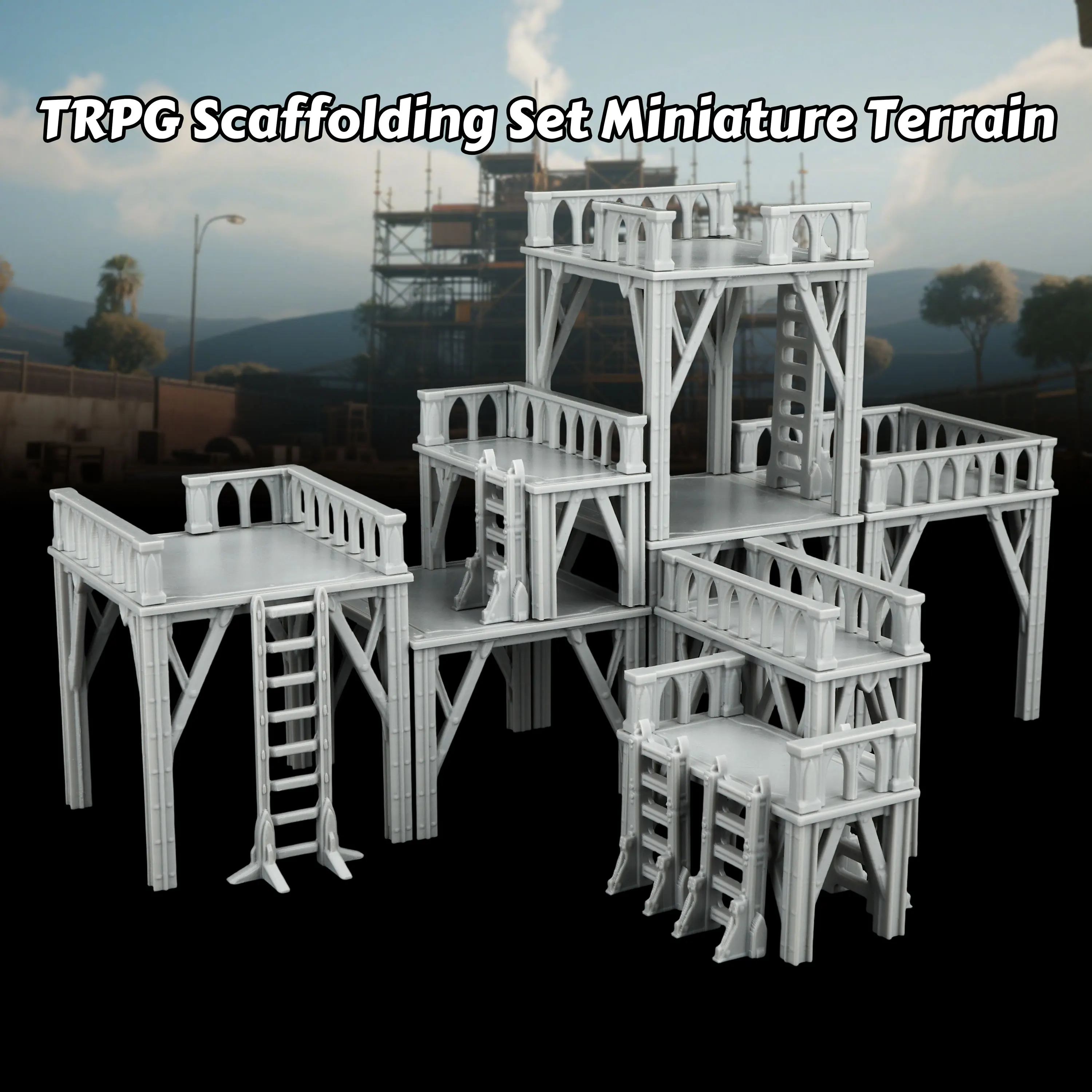 5pcs Heavy Sci-Fi Unit Miniatures - Modular TTRPG Vehicles for Transport Escort Scenarios, Easy Assembly Display Models