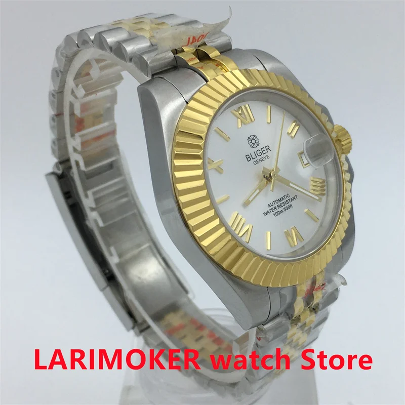 40mm 36mm 남성용 다이빙 자동 시계 로마 숫자 다이얼 스테인레스 스틸 팔찌