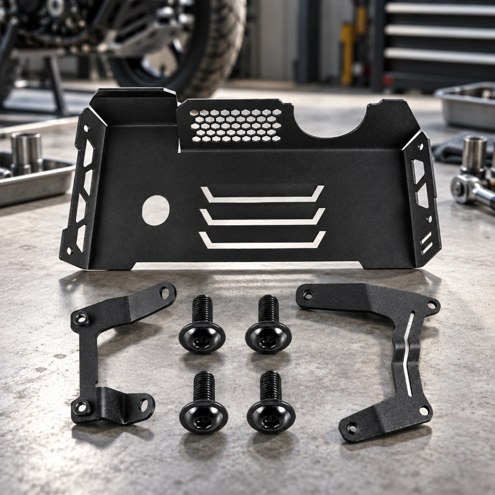 Zontes 150X Skid Plate 3mm Thick Engine Skid Plate Motorcycle Undercarriage Guard Heavy-Duty Vehicle Underbody Protection Rugged