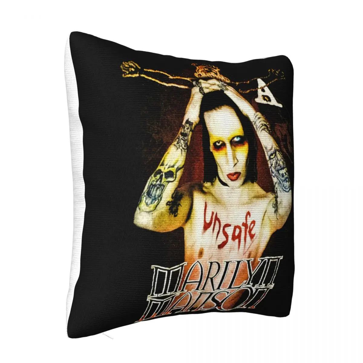 2002 Marilyn Manson Vintage Reprinted Black Unisex Cotton S 234Xl Bc218 Pillow Case