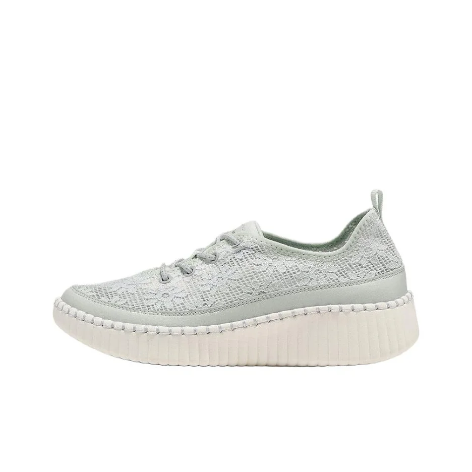 Skechers Mesh, Textile, Synthetic Leather Breathable Low top Casual Shoes Women's Light Gray 159579-LTGY