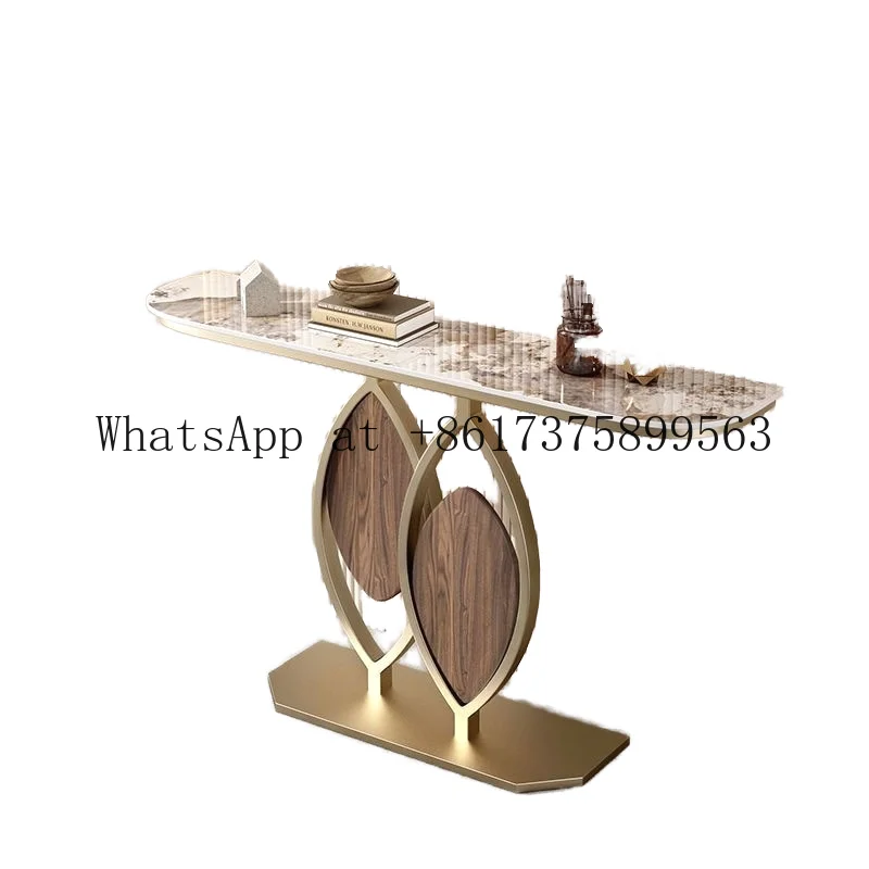 Italian Luxury Living Room Console Cabinet Creative Slate Minimalist Style Entrance  Wall Mounted