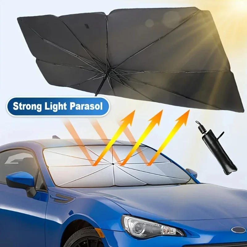2026 Folding Car Sunshade Umbrella Heat Insulation Front Windshield Sun Protector Vehicle Interior Summer Travel Car Accessory