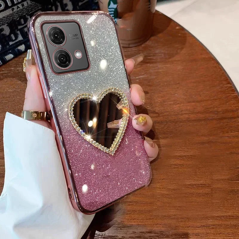 Luxury Glitter Diamond Mirror Phone Case For Motorola Moto G42 G10 G20 G30 G50 G60 G24 G52 G32 G82 G84 G22 G13 G23 G54 G72 Cover