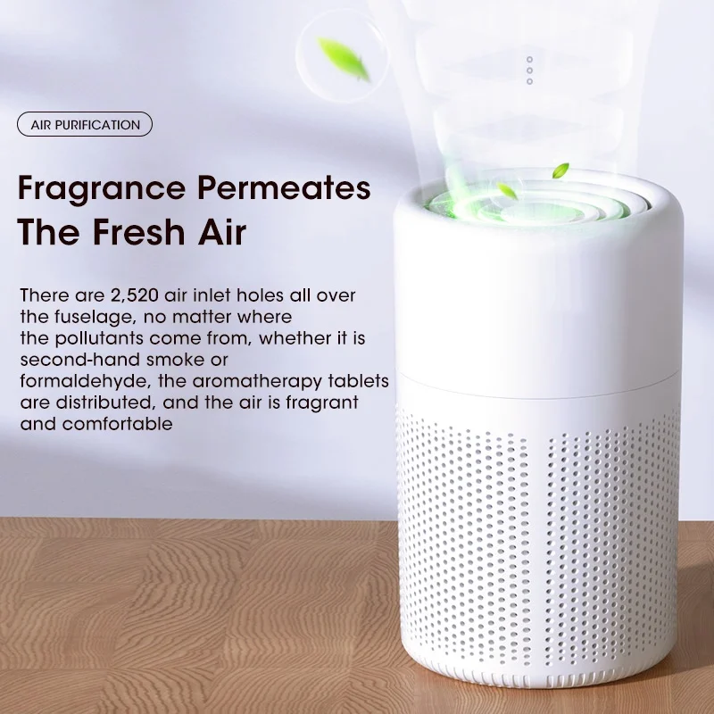 Smart Air Purifier Household High-Efficiency with Scented Sponge Deodorant for Office Living Room Bedroom Kitchen