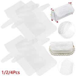 1-4Pcs Plastic Mesh Canvas Sheets for Embroidery Clear Mesh Blank Canvas Sheets Purse Making Bag Sewing Canvas Sheets DIY Bag